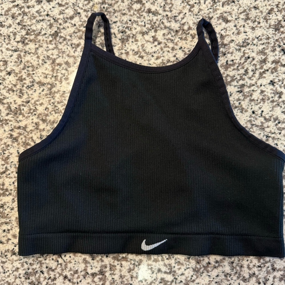 Nike Dri-fit “Indy” Seamless Ribbed Sports Bra - Black - Medium